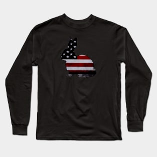 American Flag Show Rabbit - NOT FOR RESALE WITHOUT PERMISSION Long Sleeve T-Shirt